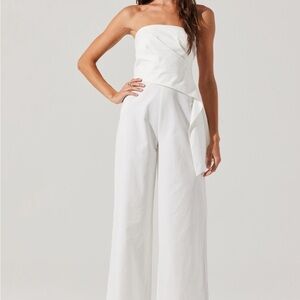 Astr Strapless Maciel White Jumpsuit